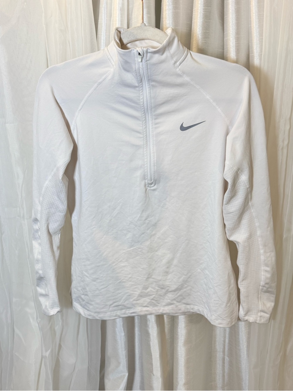 Nike Men's White Half-Zip Athletic Pullover
